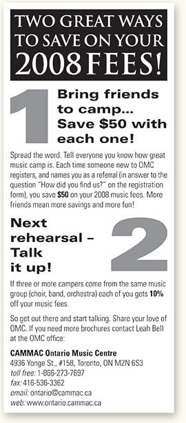 Two great ways to save on your 2008 fees!